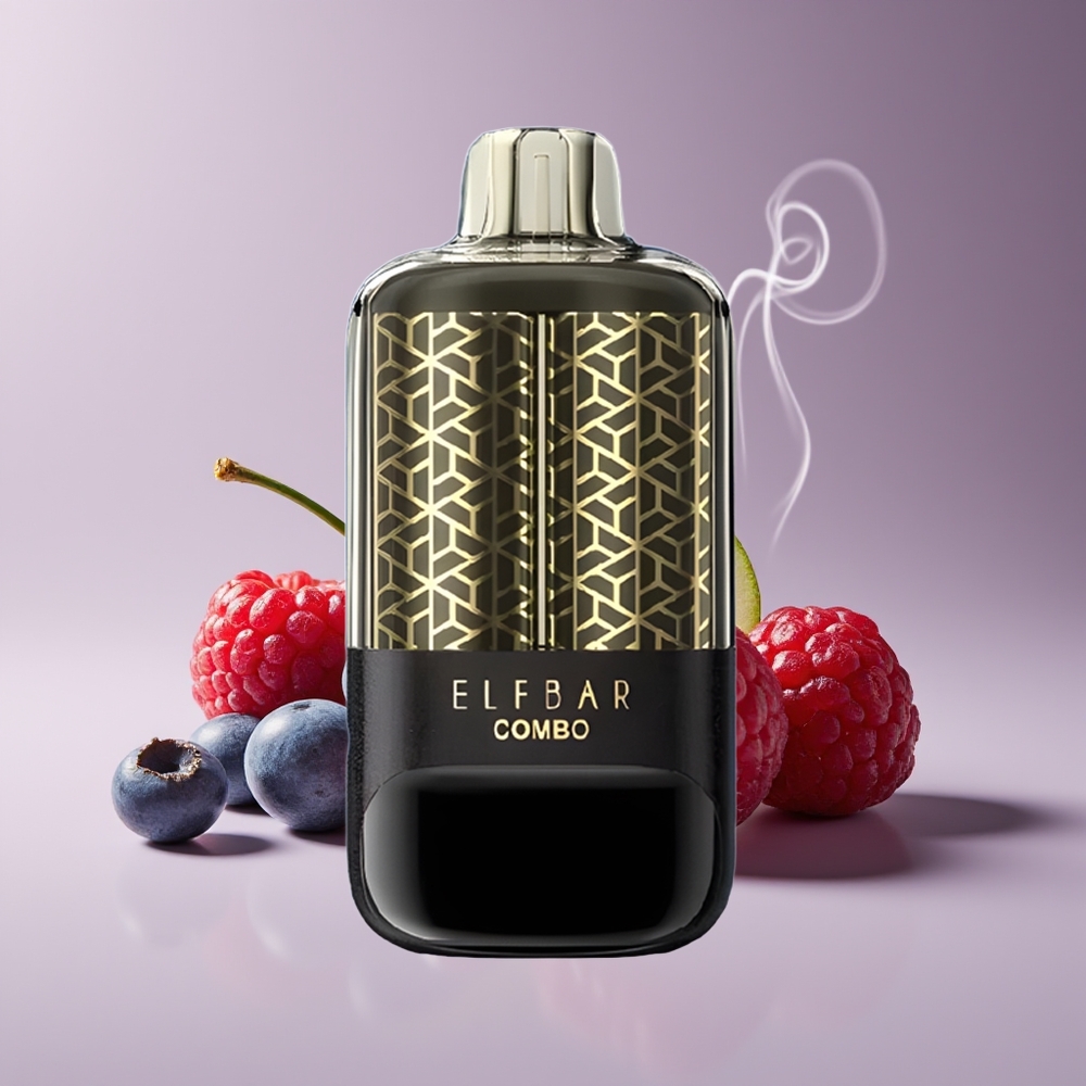ELF BAR COMBO 25000 Puffs Engros Danmark Turbo 35W Blåbær Sur Hindbær & Kirsebær