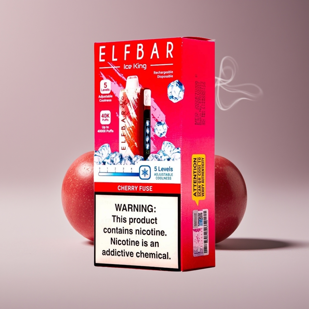 Elf Bar Ice King 40000 Puffs Engros Danmark Justerbar Køling Kirsebær