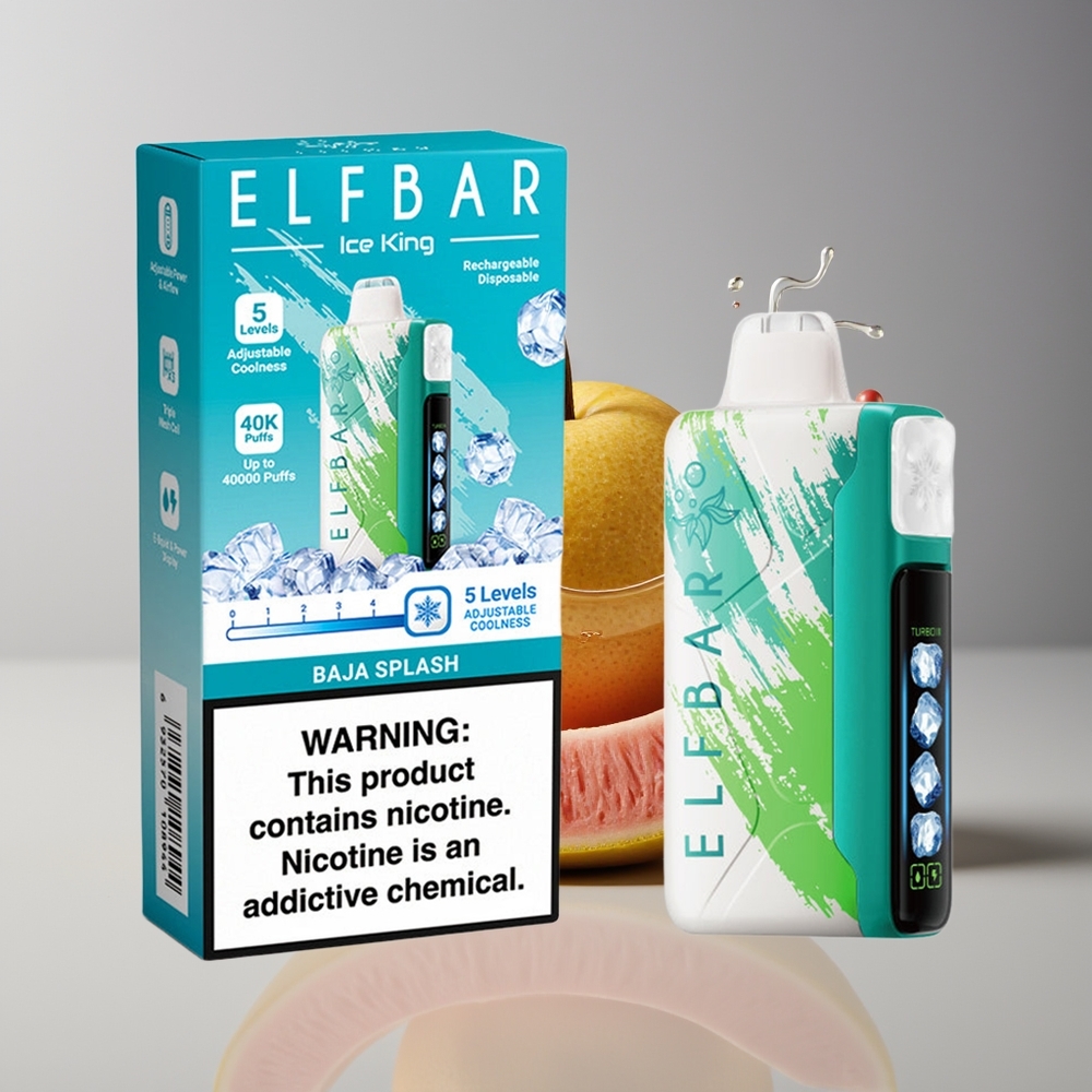 Elf Bar Ice King 40000 Puffs Justerbar Køling Baja Splash Engros Danmark