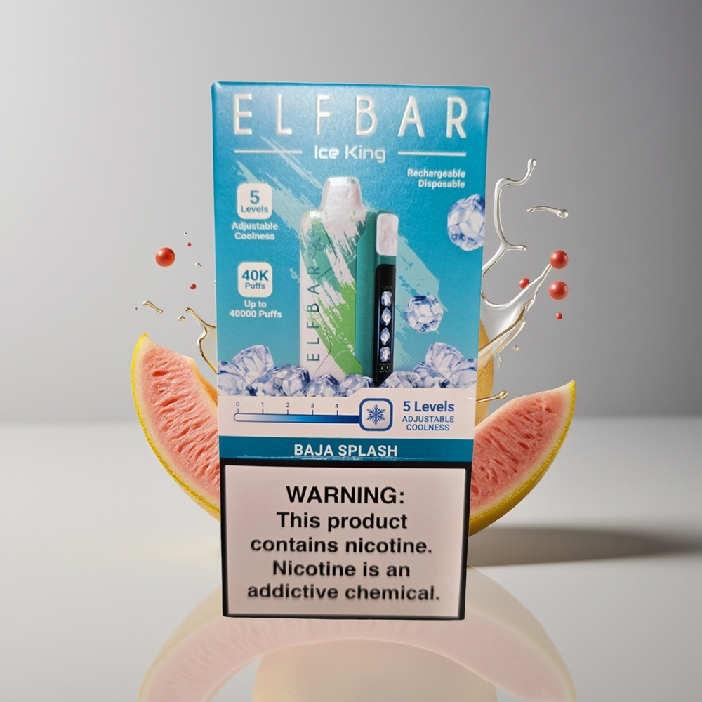 Elf Bar Ice King 40000 Puffs Justerbar Køling Baja Splash Engros Danmark