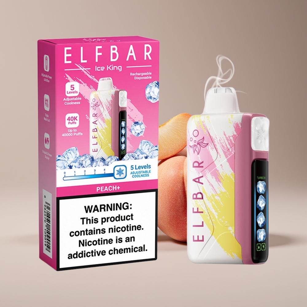 Elf Bar Ice King 40000 Puffs Justerbar Køling Engros Danmark Fersken+