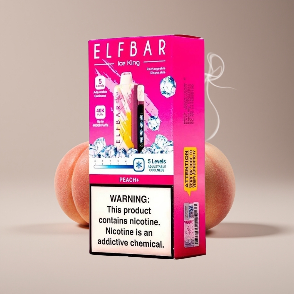 Elf Bar Ice King 40000 Puffs Justerbar Køling Engros Danmark Fersken+