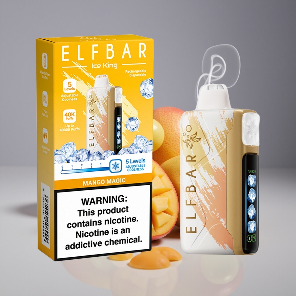 Elf Bar Ice King 40000 Puffs Justerbar Køling Mango Magi Engros Danmark