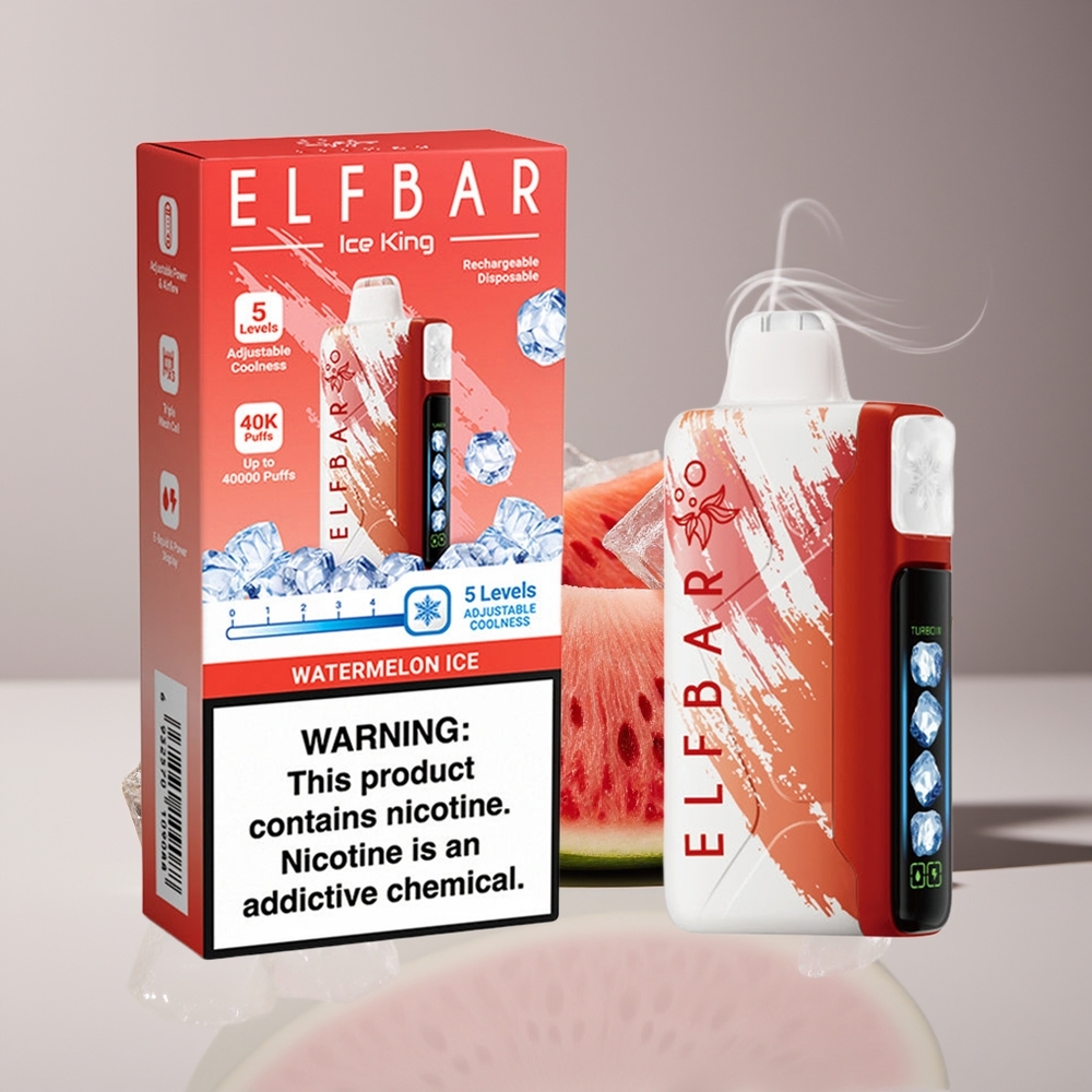 Elf Bar Ice King 40000 Puffs Vandmelon Is Rechargeable Engros Danmark