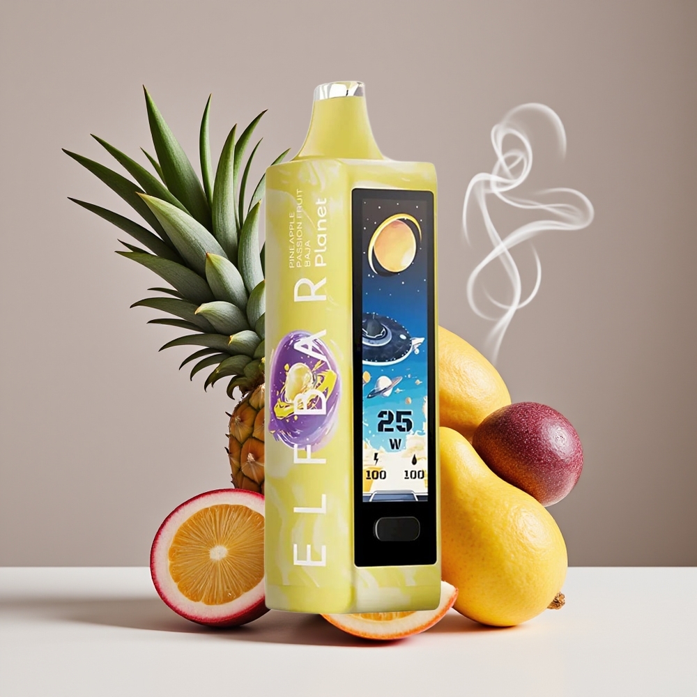 Elf Bar Planet 25000 Puffs Ananas Passionsfrugt Baja Engros Danmark Mesh Coil