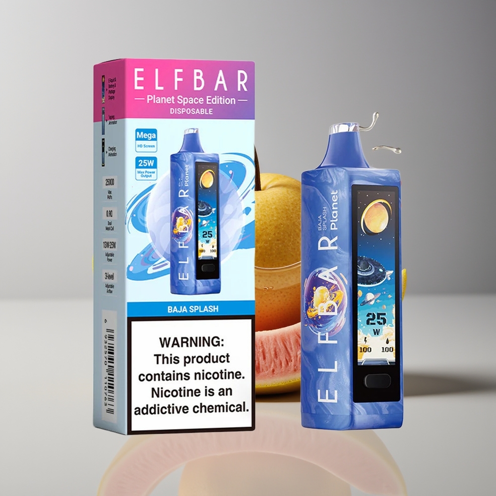 Elf Bar Planet 25000 Puffs Baja Splash Engros Danmark 18ml