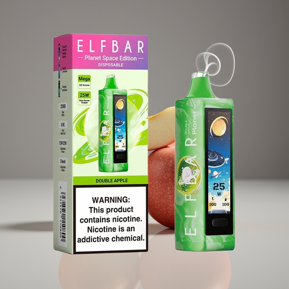 Elf Bar Planet 25000 Puffs Engros Danmark Dobbelt Æble Mesh Coil