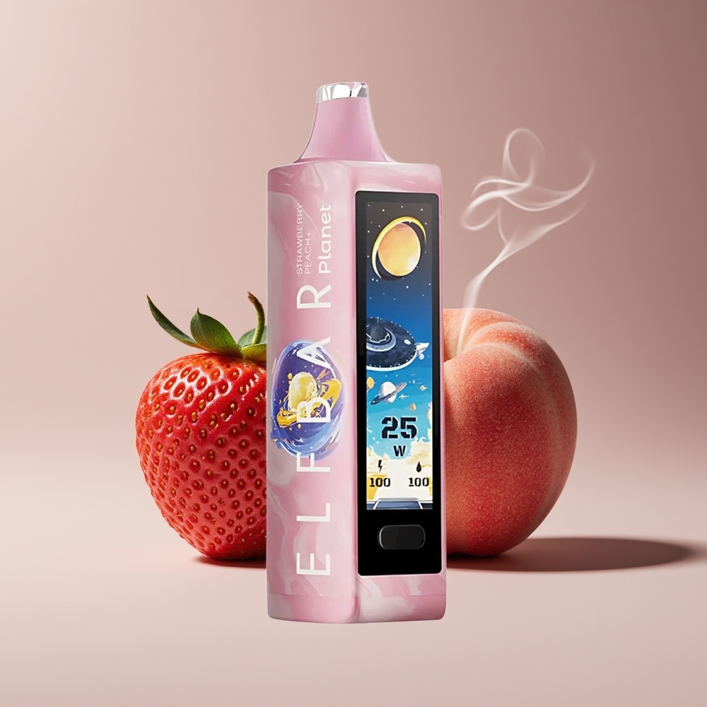 Elf Bar Planet 25000 Puffs Engros Danmark Mesh Jordbær Fersken+