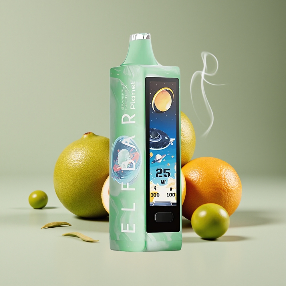 Elf Bar Planet 25000 Puffs Engros Danmark Opladbar Grapefrugt Grøn Te