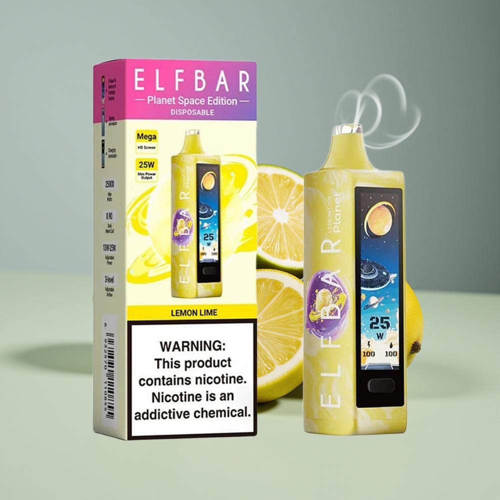 Elf Bar Planet 25000 Puffs Opladbar Citron Lime Engros Danmark Mesh