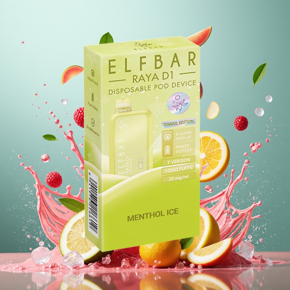 Elf Bar Raya D1 13000 Puffs Engros Danmark Menthol Is Engangsdamp
