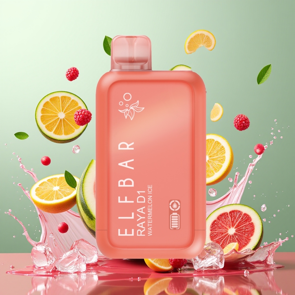 Elf Bar Raya D1 13000 Puffs Engros Danmark Vandmelon Is 18ml