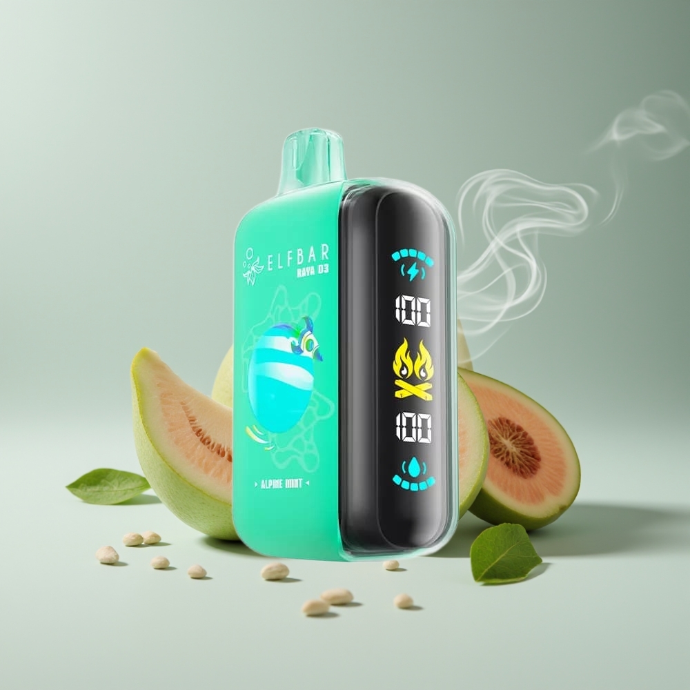 ELF BAR RAYA D3 25000 Puffs Engros Danmark Genanvendelig Vape Alpe Mynte 23ml
