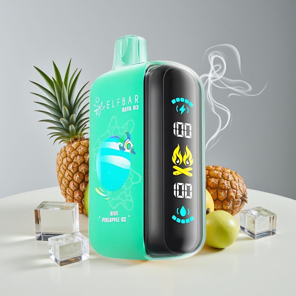 ELF BAR RAYA D3 25000 Puffs Engros Danmark Opfyldt 23ml Kiwi Ananas Is
