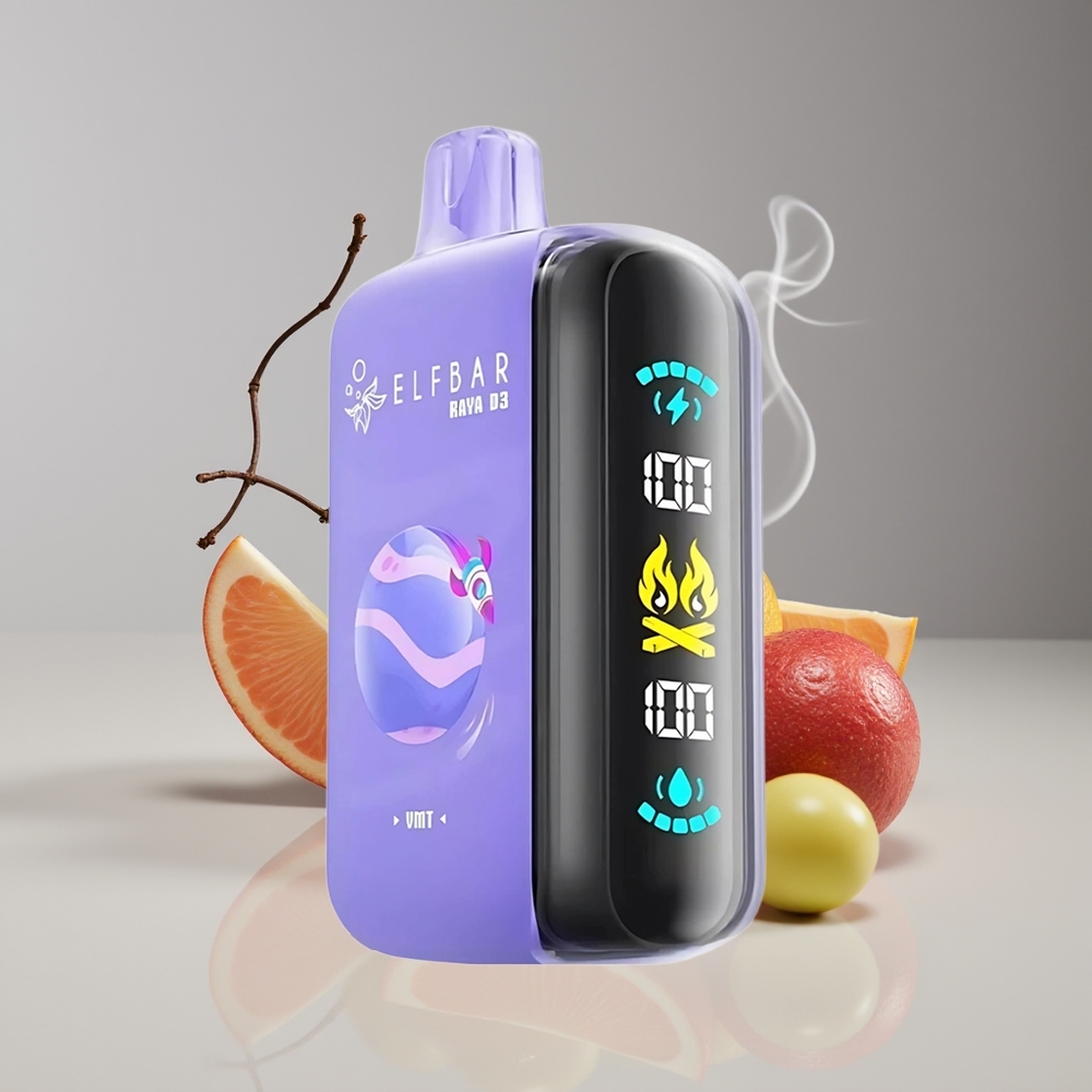 ELF BAR RAYA D3 25000 Puffs Engros Danmark Opladbar 850mAh Type-C Skærm