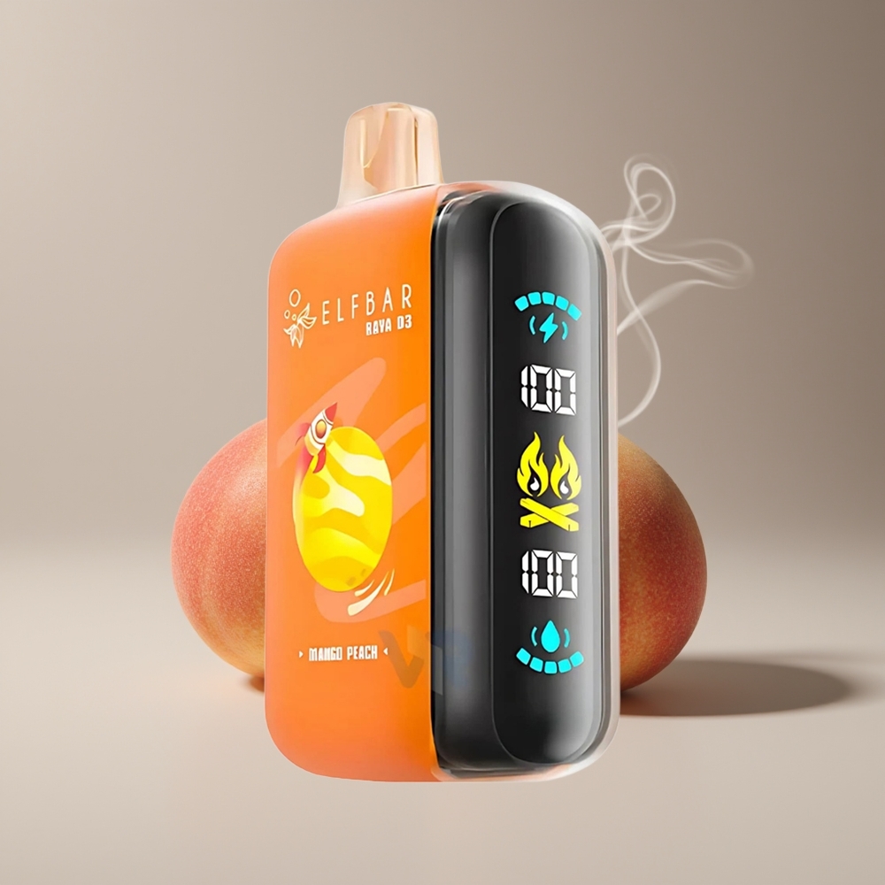 ELF BAR RAYA D3 25000 Puffs Engros Danmark Type-C Mango Fersken