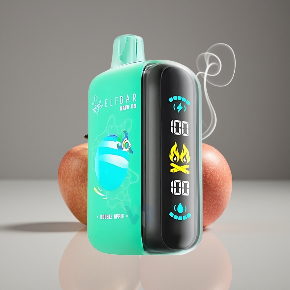 ELF BAR RAYA D3 25000 Puffs Engros Danmark Type-C Opdreven Dobbelt Æble