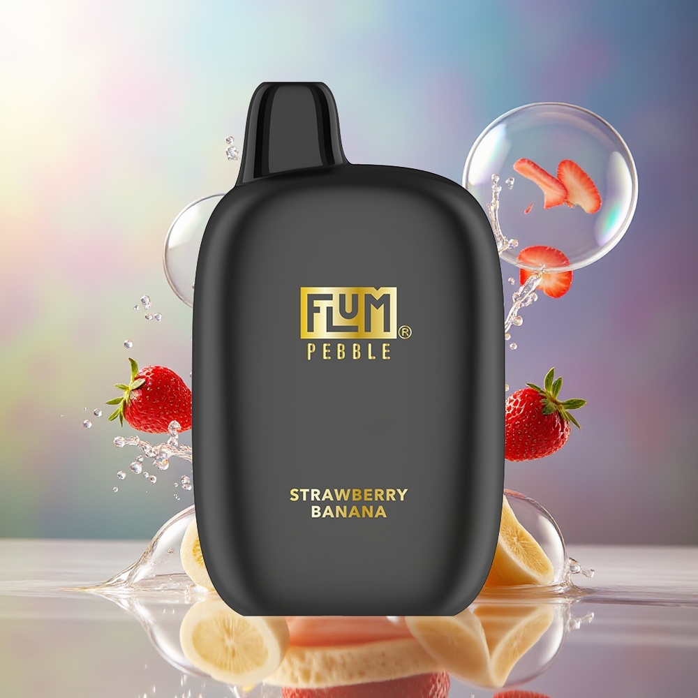 FLUM Pebble 6000 Mund 5% Nikotin Engros Danmark Jordbær Banan