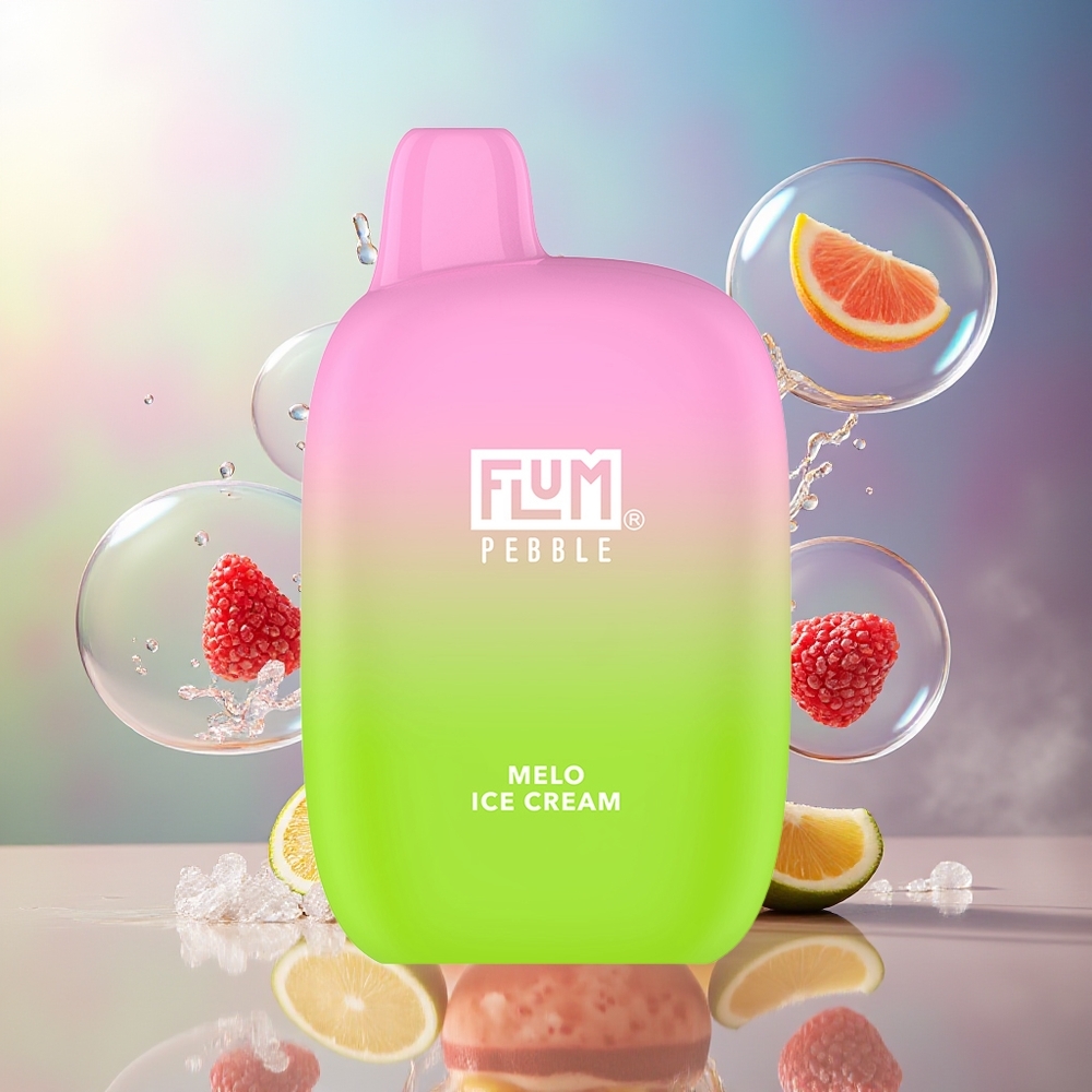 FLUM Pebble 6000 Puffs 10ml Engros Danmark Melo Iscreme