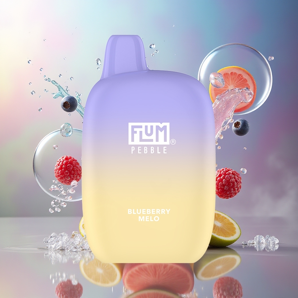 FLUM Pebble 6000 Puffs Engros Danmark Blåbær Melon 10ml