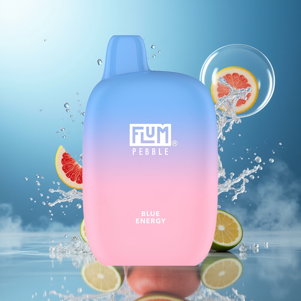 FLUM Pebble 6000 Pust 10ml Blå Energi Engros Danmark