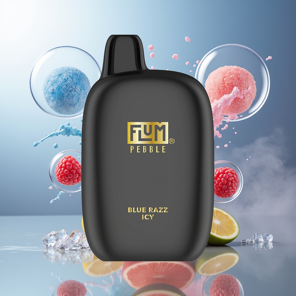FLUM Pebble 6000 Pust 10ml Engros Danmark Blå Hindbær Is