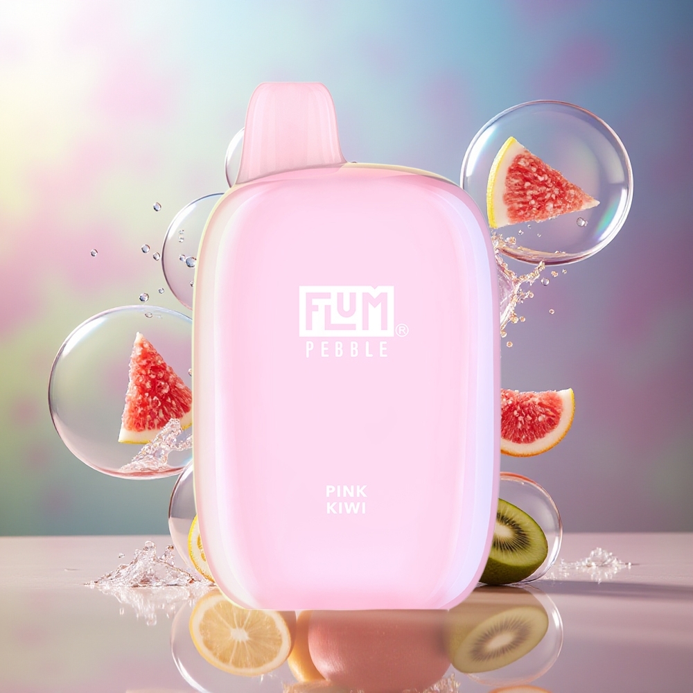 FLUM Pebble 6000 Pust 10ml Engros Danmark Lyserød Kiwi