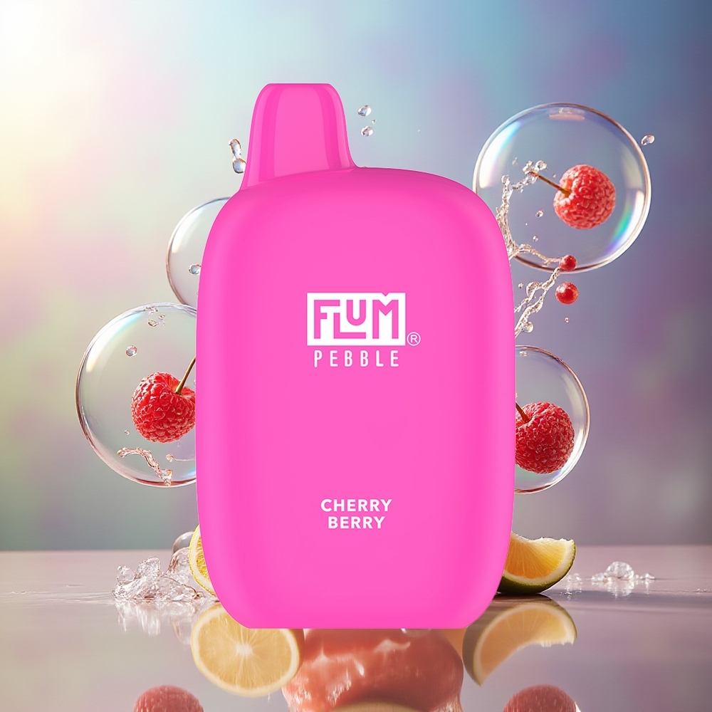 FLUM Pebble 6000 Pust 10ml Kirsebær Bær Engros Danmark