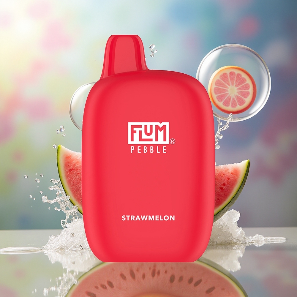FLUM Pebble 6000 Pust Jordbærmelon 10ml Engros Danmark