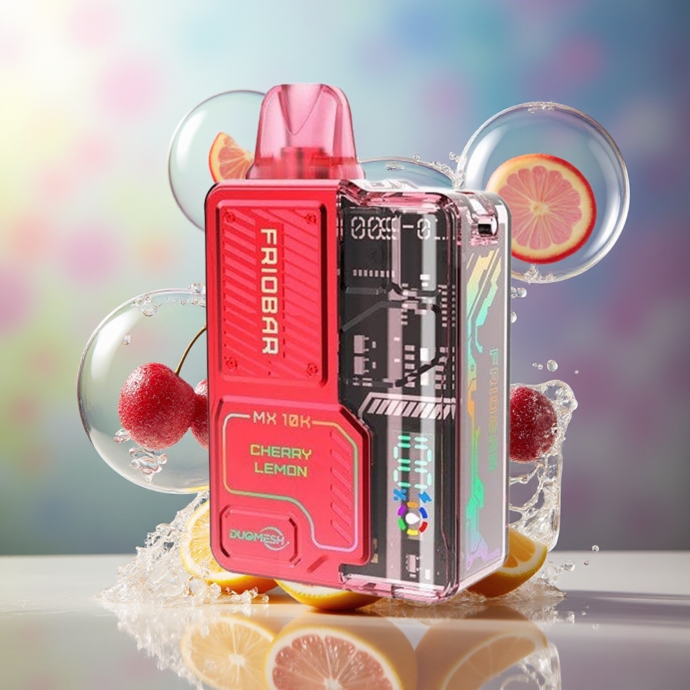 FRIOBAR MX 10K Engros Danmark Engangs Vape Kirsebær Citron Adjustable Airflow