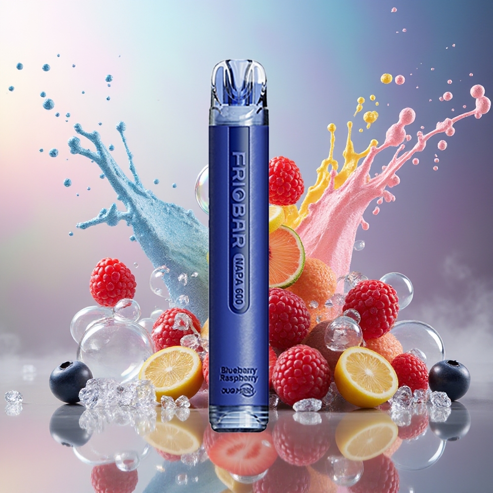 FRIOBAR NAPA 600 Engros Danmark Engangs Vape Blåbær Hindbær 600mAh