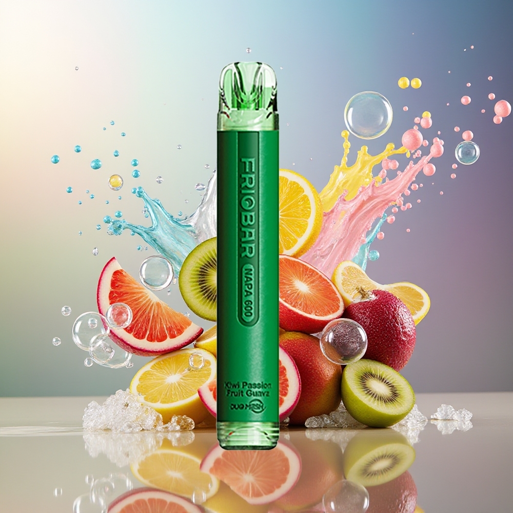 FRIOBAR NAPA 600 Engros Danmark Engangsdamp Kiwi Passionsfrugt Guava 600mAh
