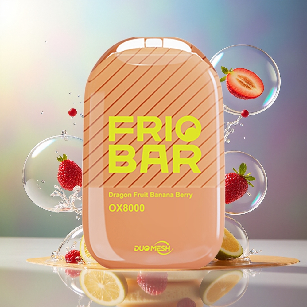 FRIOBAR OX8000 8000 puff Engros Danmark Dragefrugt Banan Bær Engangs Vape