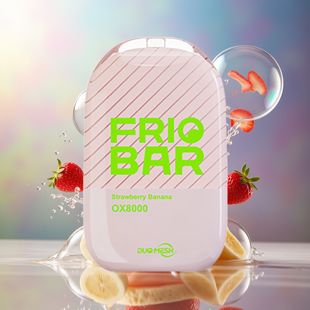 FRIOBAR OX8000 Engros Danmark 8000 puffs Jordbær Banan Engros Danmark