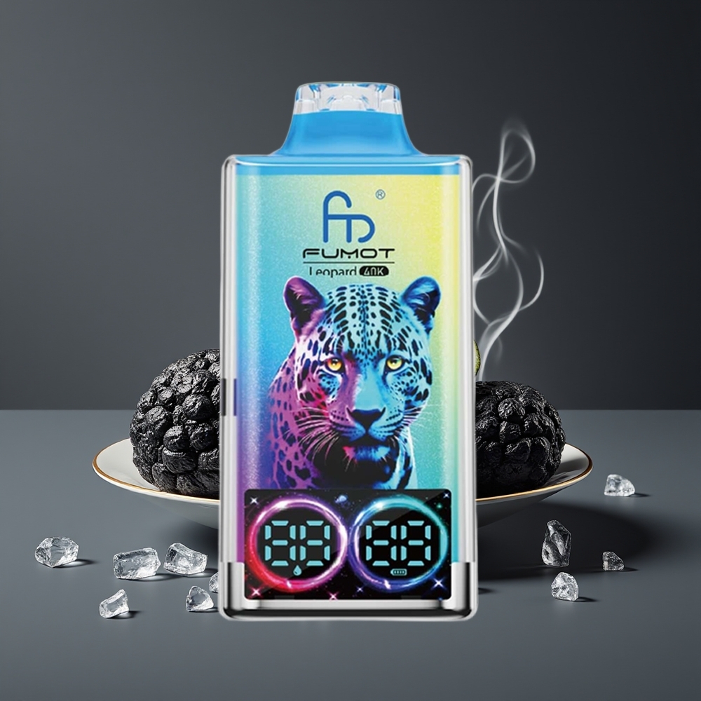 Fumot Leopard 40K Puffs Engros Danmark 5% Nicotine Sort Drage Is