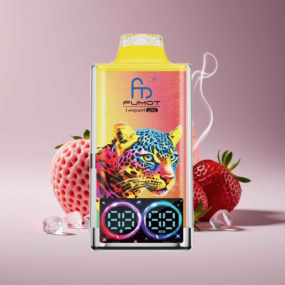 Fumot Leopard 40K Puffs Engros Danmark 5% Nikotin Jordbær Is Disposable Vape
