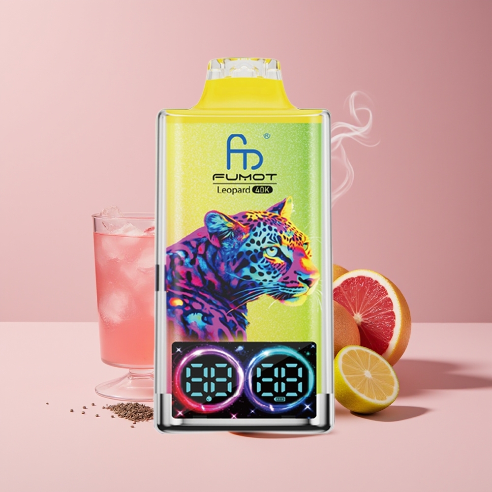 Fumot Leopard 40K Puffs Engros Danmark Dual Mesh Pink Lemonade