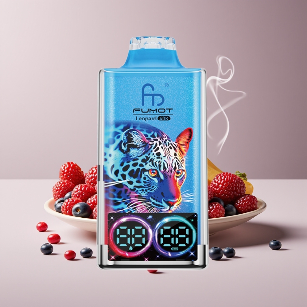 Fumot Leopard 40K Puffs Engros Danmark Engangs Vape Blandede Bær 5% Nicotine