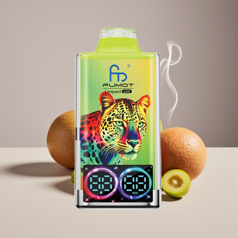 Fumot Leopard 40K Puffs Engros Danmark Kiwi Passionfrugt Guava 5% Nicotine