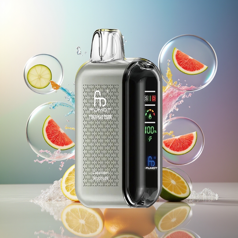 Fumot Tornado 20000 Puffs Dual Mesh Agurk Lemonade Engros Danmark
