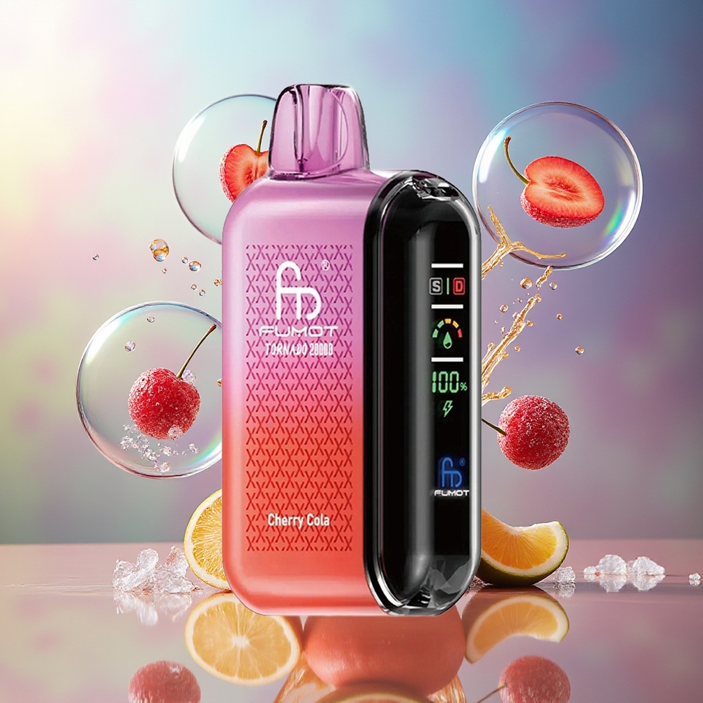 Fumot Tornado 20000 Puffs Dual Mesh Cherry Cola Engros Danmark