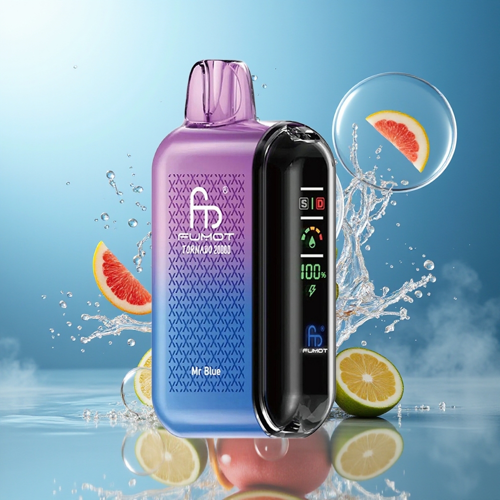 Fumot Tornado 20000 Puffs Dual Mesh Engros Danmark Mr Blå