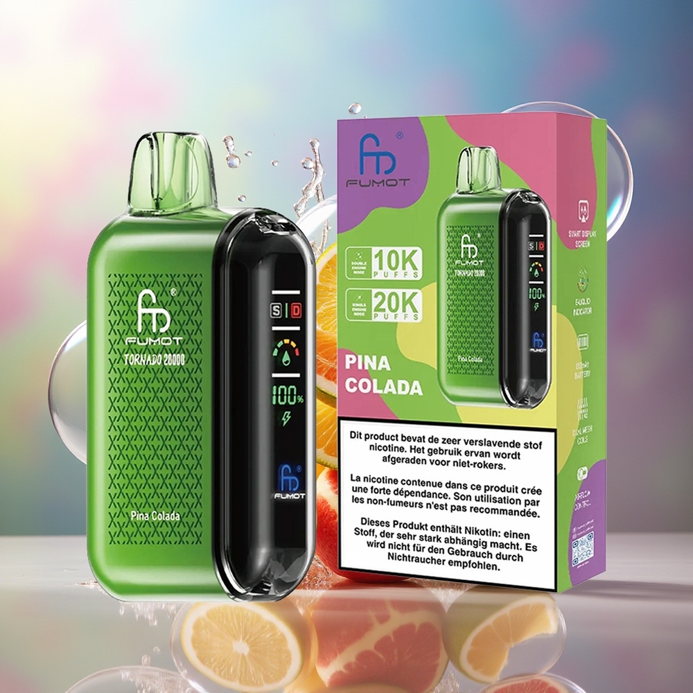 Fumot Tornado 20000 Puffs Dual Mesh Engros Danmark Pina Colada