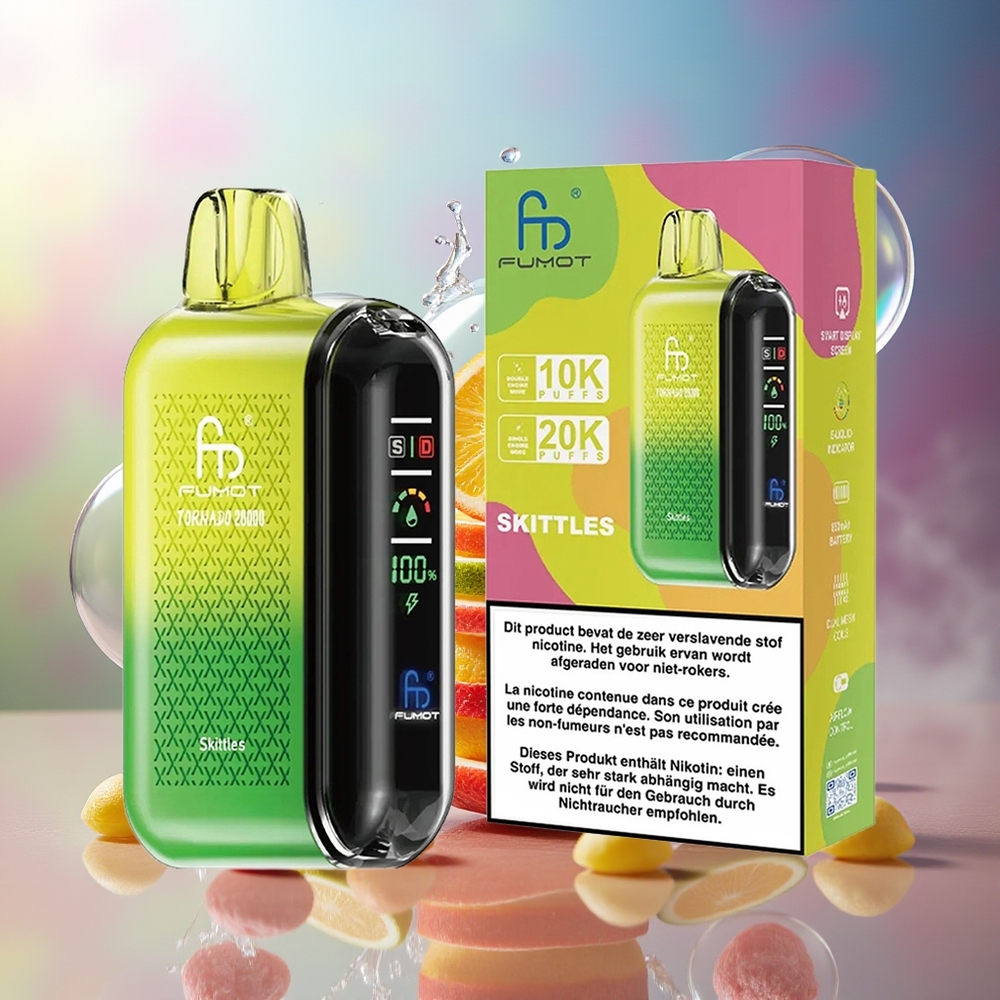 Fumot Tornado 20000 Puffs Dual Mesh Engros Danmark Skittles