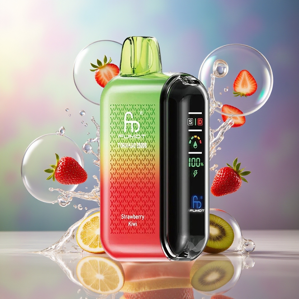 Fumot Tornado 20000 Puffs Dual Mesh Jordbær Kiwi Engros Danmark