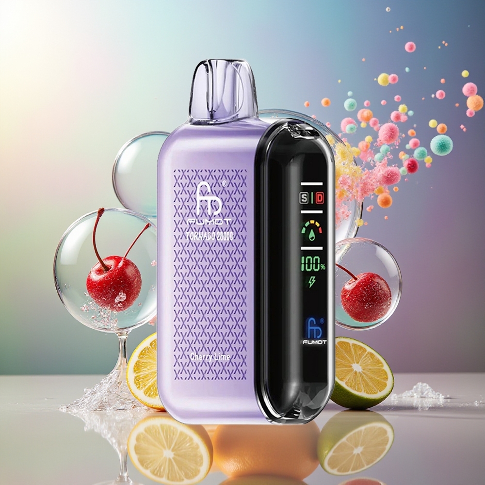 Fumot Tornado 20000 Puffs Dual Mesh Kirsebær Lime Engros Danmark