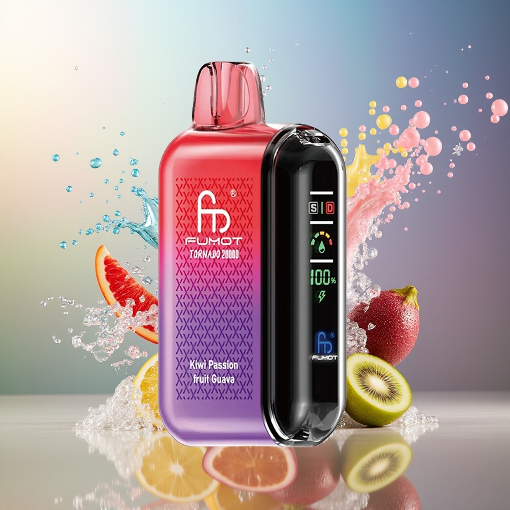 Fumot Tornado 20000 Puffs Dual Mesh Kiwi Passionsfrugt Guava Engros Danmark