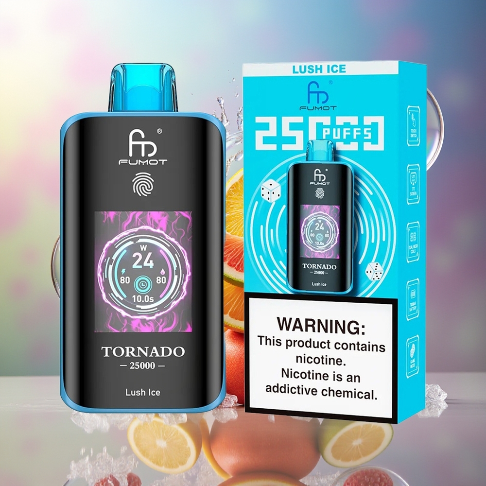 Fumot Tornado 25000 Puffs 20ml Forfyldt E-liquid Lyst Is Engros Danmark