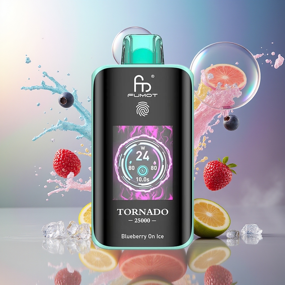Fumot Tornado 25000 Puffs 700mAh Blåbær På Is Engros Danmark