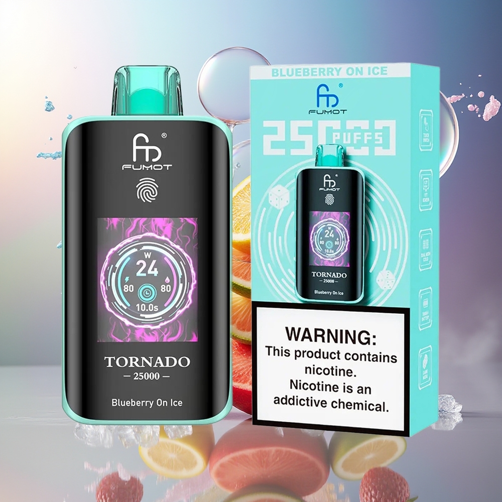 Fumot Tornado 25000 Puffs 700mAh Blåbær På Is Engros Danmark